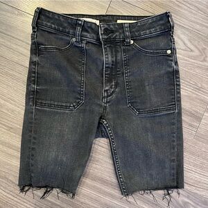 Pilcro High-Rise Charcoal Cutoff Shorts – Size 27 – Soft, Stretchy, Ready to Rol